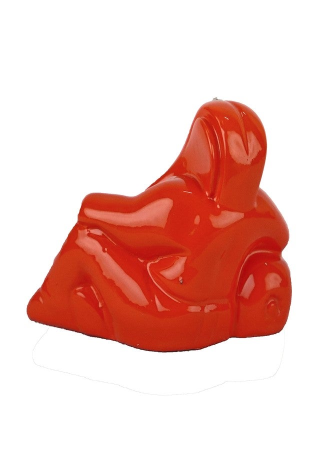 Craftam Polyresin Orange Ganesha Statue for Car Dashboard God Ganesh Murti Ganpati Idol Figurine with Double Side Tape - Image 5